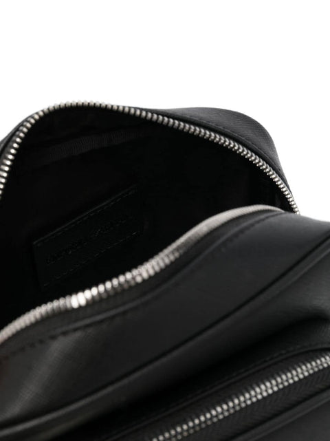 Emporio Armani Emporio Armani logo-plaque Leather messenger bag