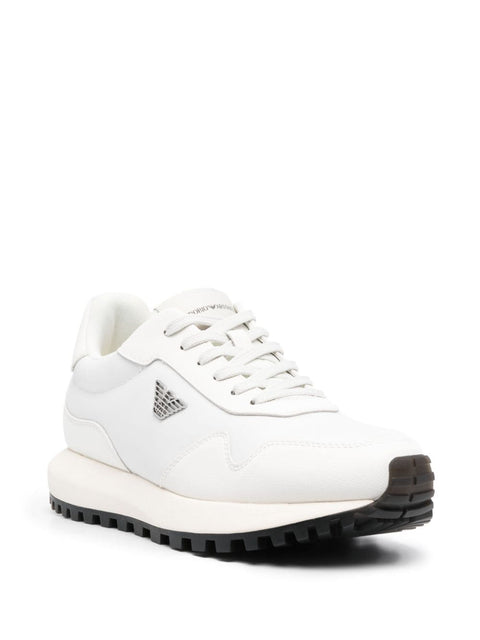 Emporio Armani Emporio Armani Sneakers in recycled nylon with details in regenerated saffiano ASV