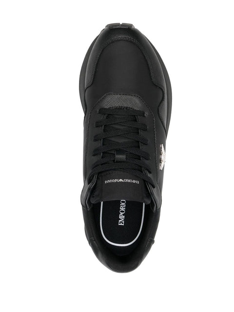 Emporio Armani Emporio Armani chunky sole leather sneakers