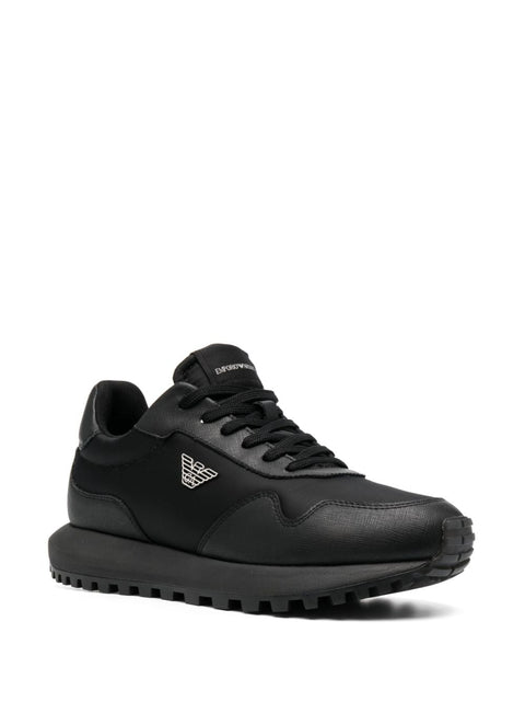 Emporio Armani Emporio Armani chunky sole leather sneakers
