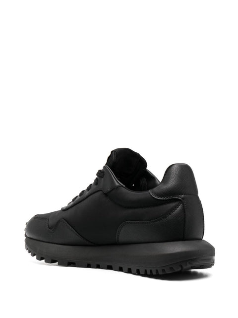 Emporio Armani Emporio Armani chunky sole leather sneakers