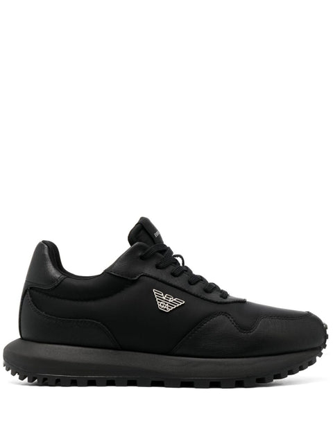 Emporio Armani Emporio Armani chunky sole leather sneakers