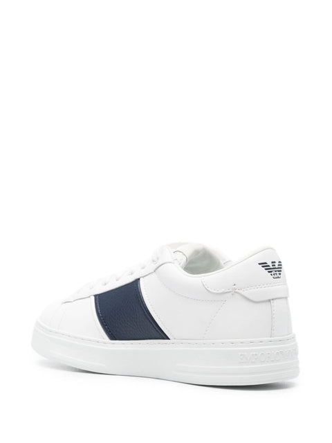 Emporio Armani Emporio Armani Leather sneakers with logo detail
