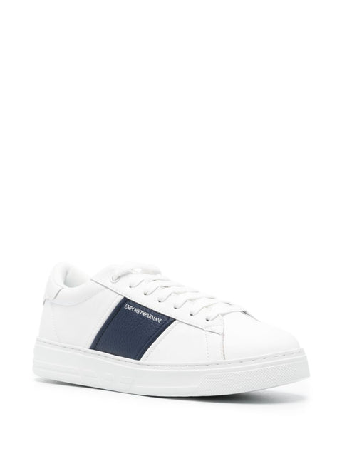 Emporio Armani Emporio Armani Leather sneakers with logo detail