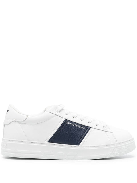 Emporio Armani Emporio Armani Leather sneakers with logo detail