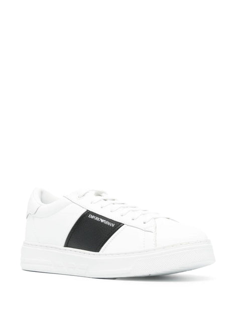 Emporio Armani Emporio Armani Leather sneakers with logo detail