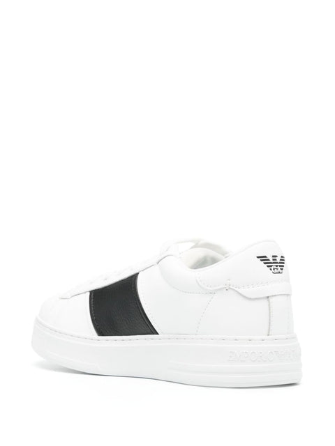 Emporio Armani Emporio Armani Leather sneakers with logo detail