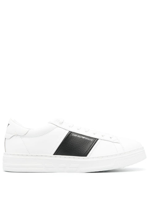 Emporio Armani Emporio Armani Leather sneakers with logo detail