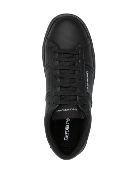 Emporio Armani Emporio Armani logo-print leather sneakers