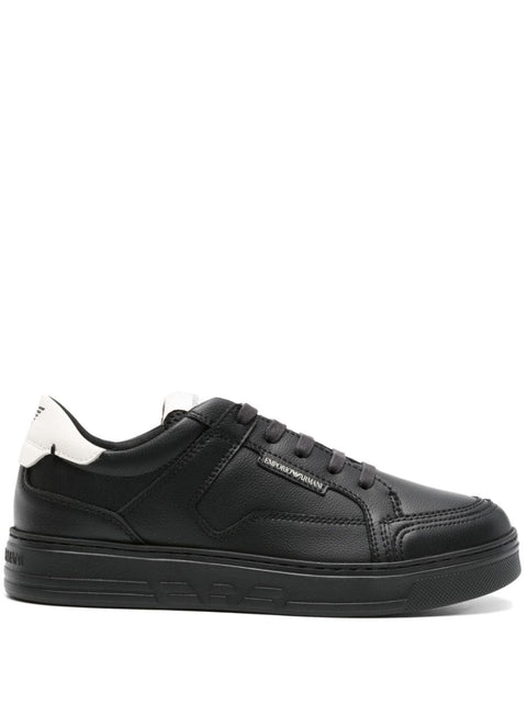 Emporio Armani Emporio Armani lace-up leather sneakers