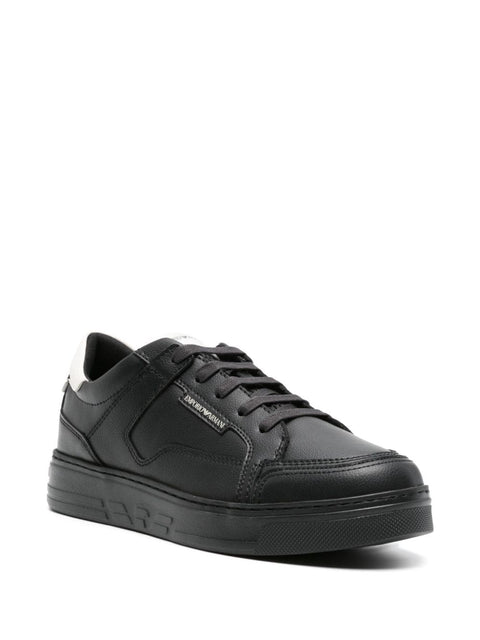 Emporio Armani Emporio Armani lace-up leather sneakers