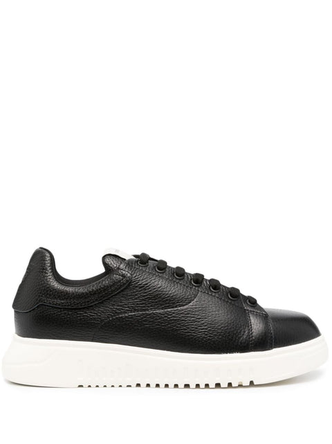 Emporio Armani Emporio Armani tumbled leather sneakers
