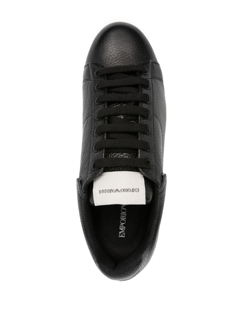 Emporio Armani Emporio Armani tumbled leather sneakers