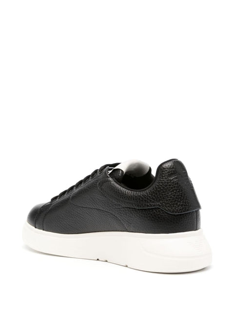 Emporio Armani Emporio Armani tumbled leather sneakers