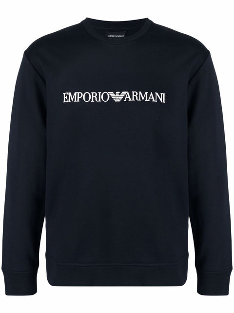Emporio Armani Emporio Armani Modal-blend sweatshirt with logo print