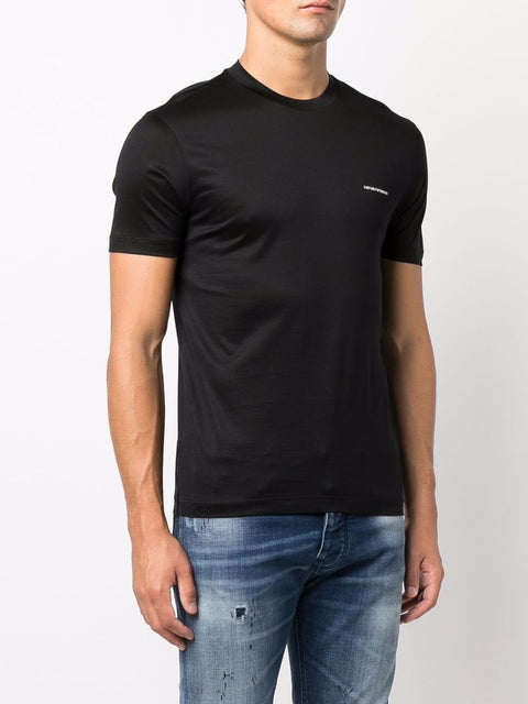 Emporio Armani Emporio Armani ASV Lyocell blend jersey T-shirt with micro logo lettering