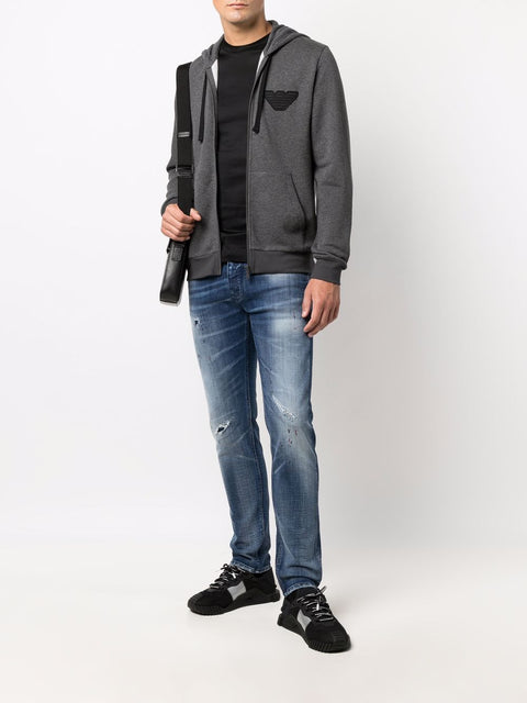 Emporio Armani Emporio Armani ASV Lyocell blend jersey T-shirt with micro logo lettering