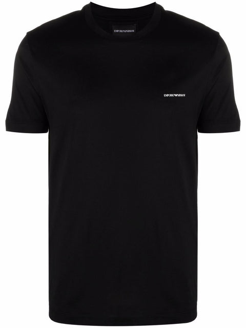 Emporio Armani Emporio Armani ASV Lyocell blend jersey T-shirt with micro logo lettering