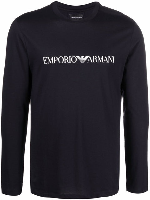 Emporio Armani Emporio Armani logo print long sleeve T-shirt
