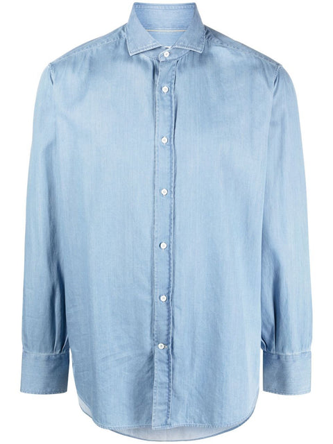 Brunello Cucinelli Brunello Cucinelli Shirts Clear Blue