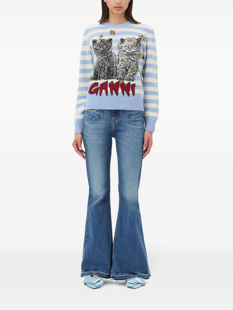 Ganni Ganni Sweater with embroidery