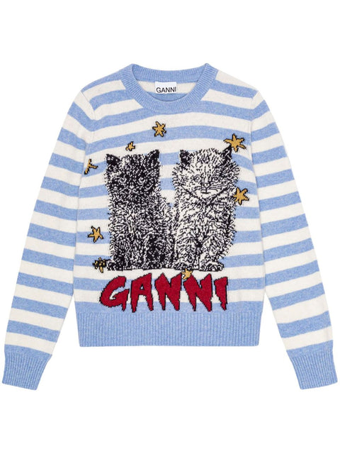 Ganni Ganni Sweater with embroidery