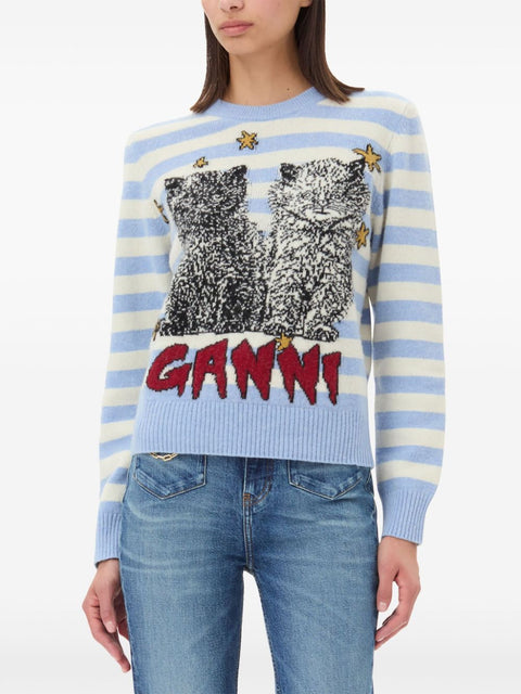 Ganni Ganni Sweater with embroidery