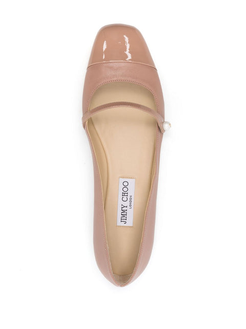 Jimmy Choo Jimmy Choo Elisa leather ballerina shoes