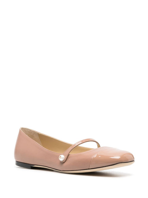 Jimmy Choo Jimmy Choo Elisa leather ballerina shoes