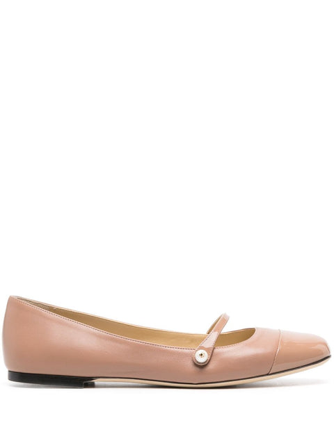 Jimmy Choo Jimmy Choo Elisa leather ballerina shoes