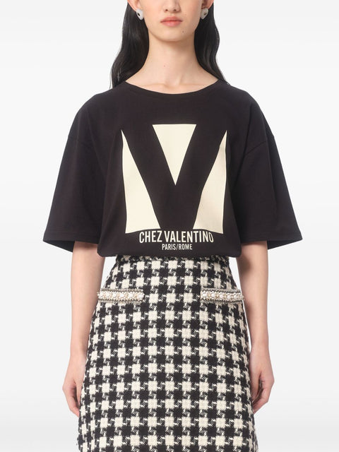 Valentino Valentino T-shirts and Polos Black