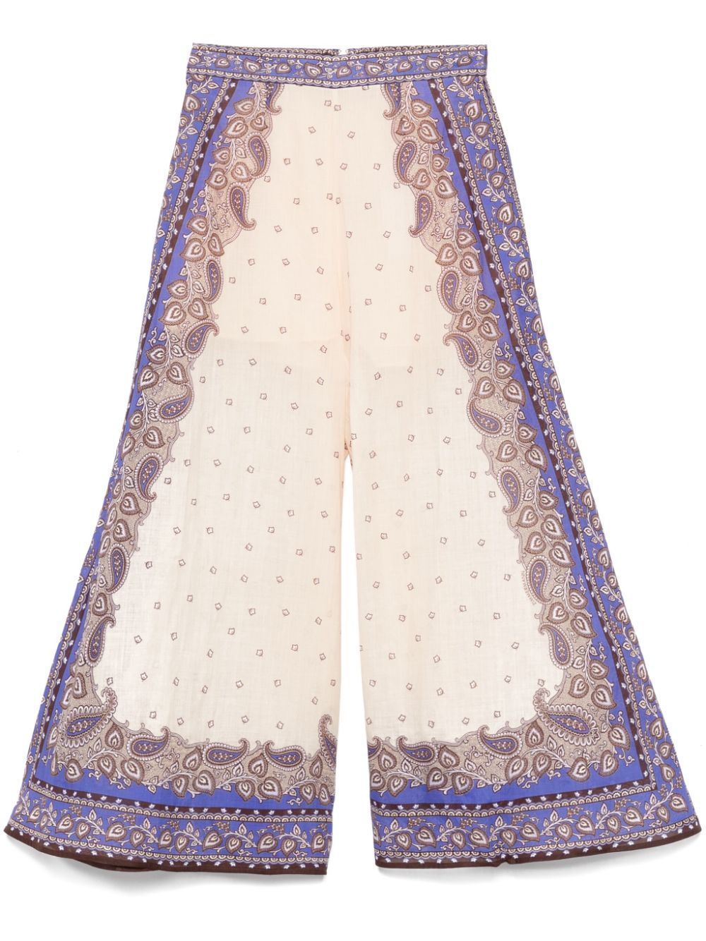 パンツ ZIMMERMANN Woman Pants Violet 1760PRS254 PPSLY Maxine Wide Leg Cropped Pant Purple Paisley Online | Zimmermann