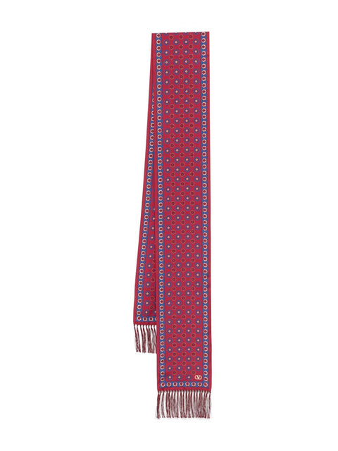 Valentino Garavani Valentino Garavani Scarf Bandeaux Chamber In Silk With Fringes