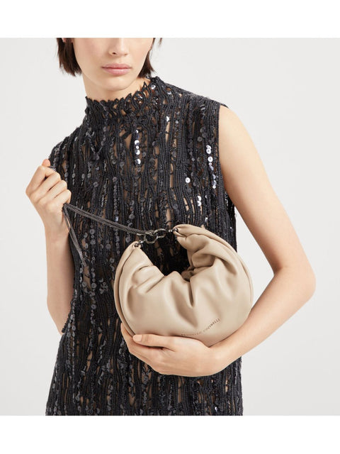 Brunello Cucinelli Brunello Cucinelli Monili Shoulder Bag with Chain