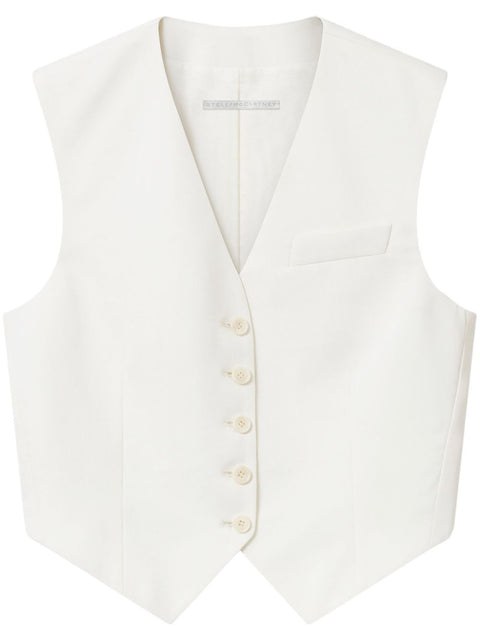 Stella McCartney Stella McCartney Cropped Tailored Wool Waistcoat