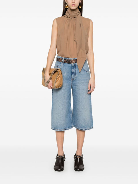 Stella McCartney Stella McCartney cotton denim bermuda shorts