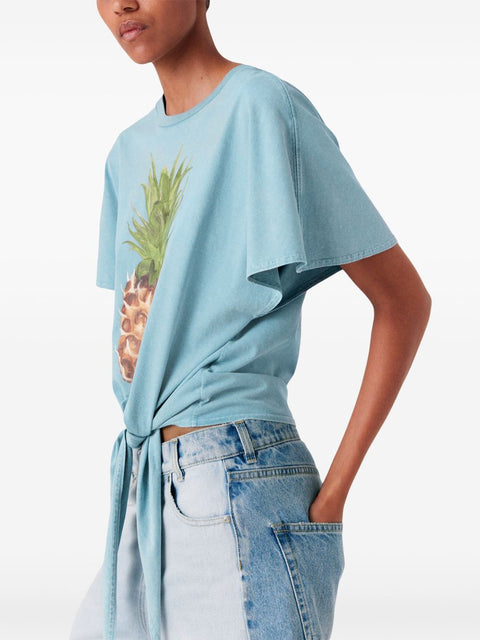Stella McCartney Stella McCartney Pineapple Tie-front Cotton T-Shirt