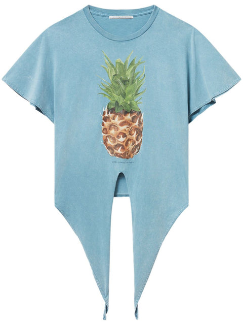 Stella McCartney Stella McCartney Pineapple Tie-front Cotton T-Shirt