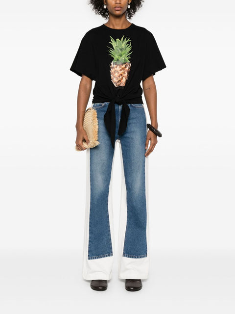Stella McCartney Stella McCartney Pineapple Tie-front Cotton T-Shirt