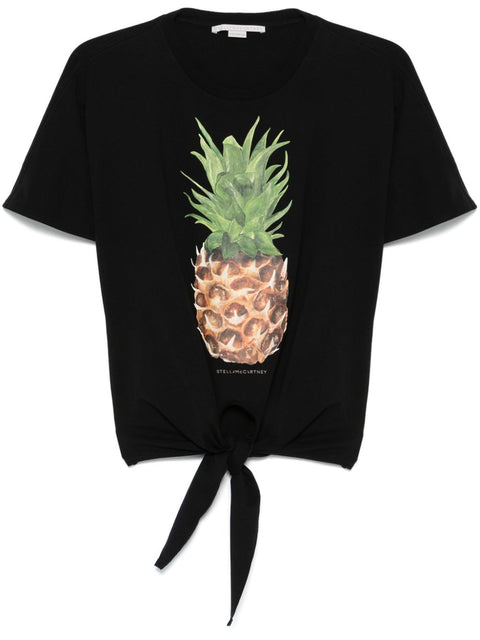 Stella McCartney Stella McCartney Pineapple Tie-front Cotton T-Shirt