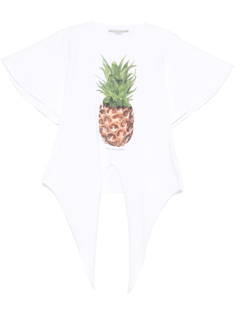 Stella McCartney Stella McCartney Pineapple Tie-front Cotton T-Shirt