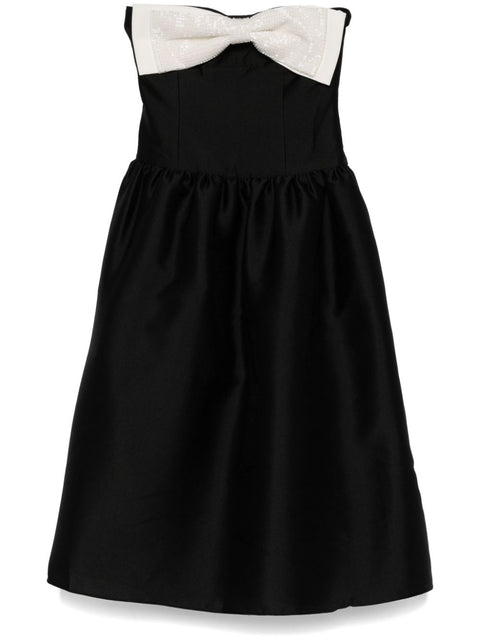 Self-Portrait Self-Portrait Contrast Bow Midi Dress