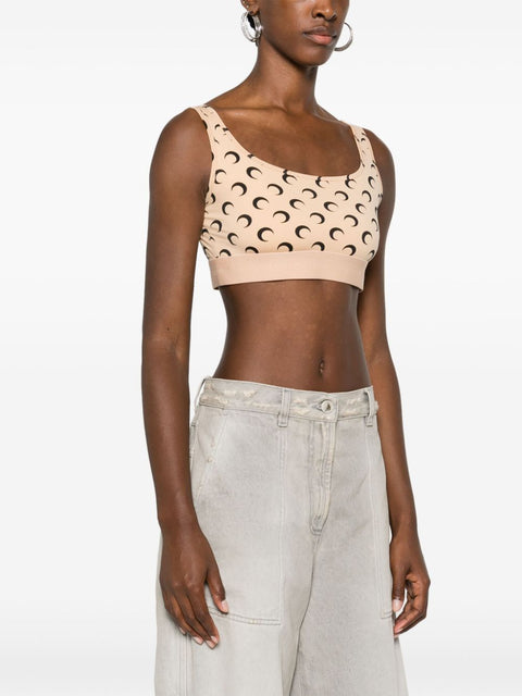 Marine Serre Marine Serre Moonogram-pattern bra