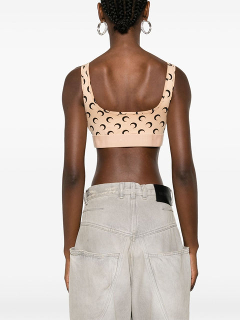 Marine Serre Marine Serre Moonogram-pattern bra