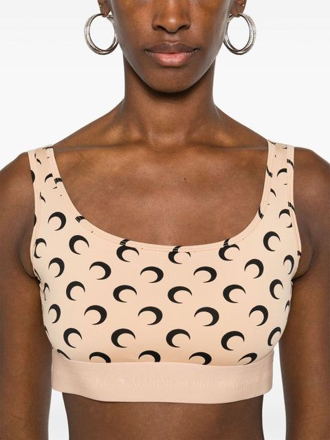 Marine Serre Marine Serre Moonogram-pattern bra