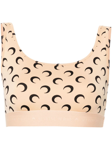 Marine Serre Marine Serre Moonogram-pattern bra