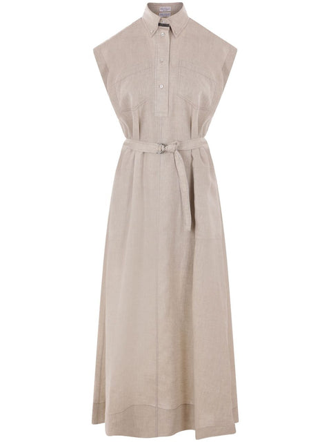 Brunello Cucinelli Brunello Cucinelli long linen dress