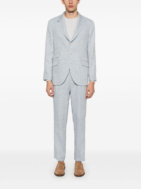 Brunello Cucinelli Brunello Cucinelli single-breasted linen suit