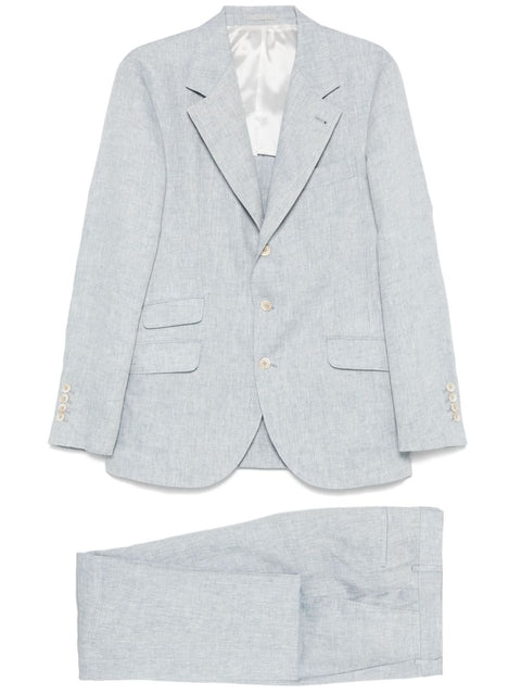 Brunello Cucinelli Brunello Cucinelli single-breasted linen suit