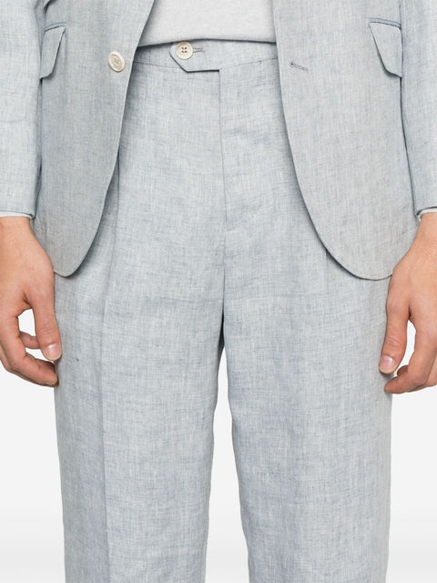 Brunello Cucinelli Brunello Cucinelli single-breasted linen suit